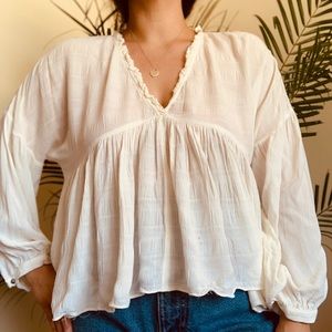 Lucky Brand Peasant Blouse